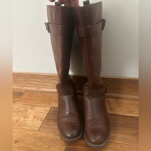 Bass Brown Over the Knee Boots Wide Calf Sz 8